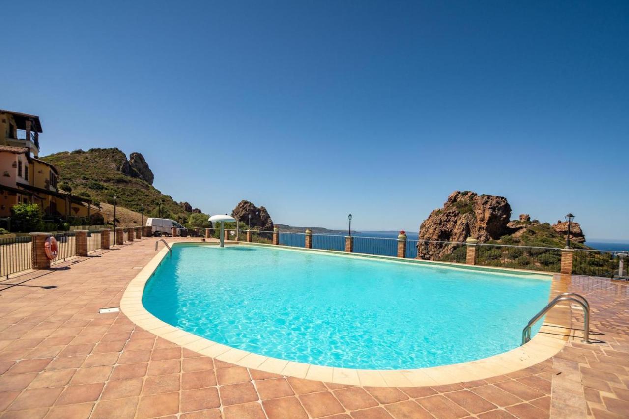 Villetta L'Estasi Tanca Piras a bordo piscina, vista mare e Wi-Fi Nebida Esterno foto