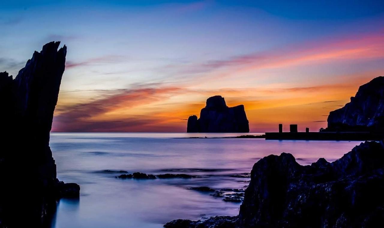Villetta L'Estasi Tanca Piras a bordo piscina, vista mare e Wi-Fi Nebida Esterno foto